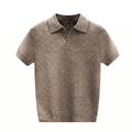 V - NECK KNITTED POLO VERONA - Lancetto
