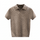 V - NECK KNITTED POLO VERONA - Lancetto