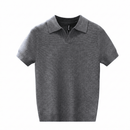 V - NECK KNITTED POLO VERONA - Lancetto