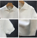 V - NECK KNITTED POLO VERONA - Lancetto