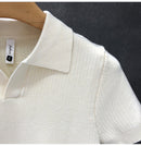V - NECK KNITTED POLO VERONA - Lancetto