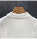 V - NECK KNITTED POLO VERONA - Lancetto