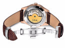 LIGE Automatic Tourbillon Watch | Genuine Leather Skeleton Mechanical Timepiece - Lancetto