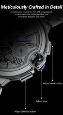 POEDAGAR Military Mechanical Watch | Automatic Tourbillon Day - Date Edition - Lancetto