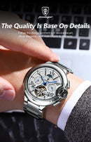 POEDAGAR Military Mechanical Watch | Automatic Tourbillon Day - Date Edition - Lancetto