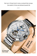 POEDAGAR Military Mechanical Watch | Automatic Tourbillon Day - Date Edition - Lancetto