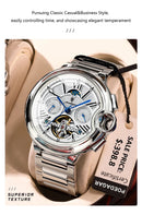 POEDAGAR Military Mechanical Watch | Automatic Tourbillon Day - Date Edition - Lancetto